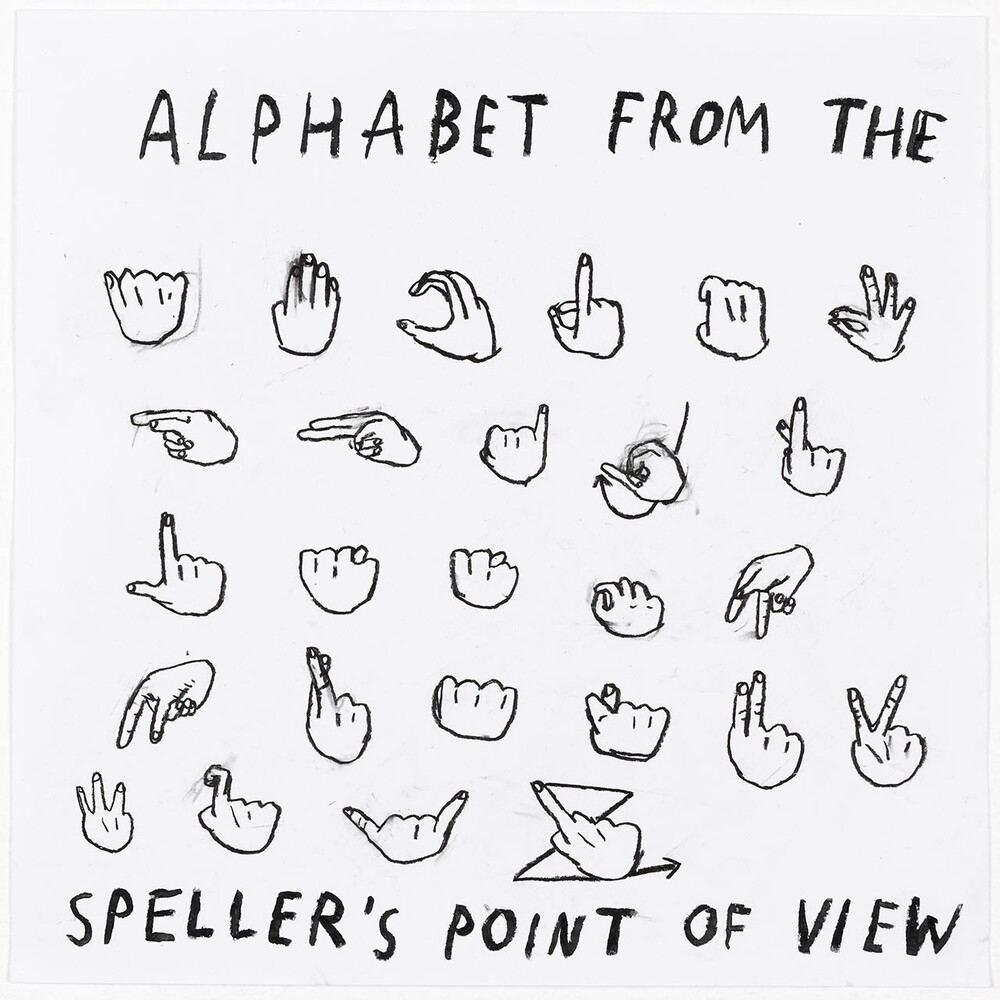 Christine Sun Kim, Alphabet From the Speller's Point of View, 2019, Charcoal and oil pastel on paper, 49 1/4 x 49 1/4". 